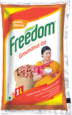 Freedom Double Filtered Groundnut Oil Pouch(1 L)