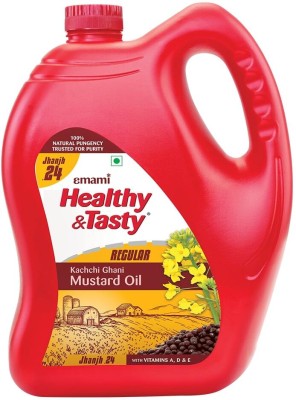 EMAMI Healthy & Tasty Kachchi Ghani Mustard Oil Can(5 L)