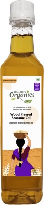 Healthify Organics Wood Pressed Black Sesame Oil Kacchi Ghani, Sesame Oil Plastic Bottle(200 ml)