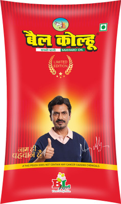 Bail Kolhu Refined Mustard Oil Pouch(1 L)
