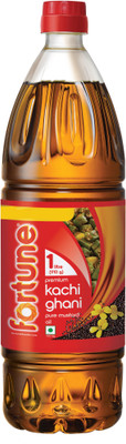 FORTUNE Premium Kachi Ghani Pure Mustard Oil Plastic Bottle(1 L)