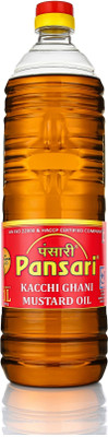 Pansari Kacchi Ghani Mustard Oil Plastic Bottle(1 L)