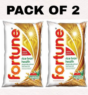 FORTUNE RICE BRAN OIL Rice Bran Oil Pouch(2 x 1 L)