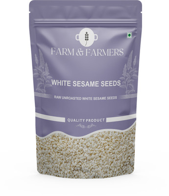 Farm & Farmers Pack of 1 | 500 G | Organic Raw Unroasted Premium Healthy White Sesame Seeds Sesame Seeds(500 g)