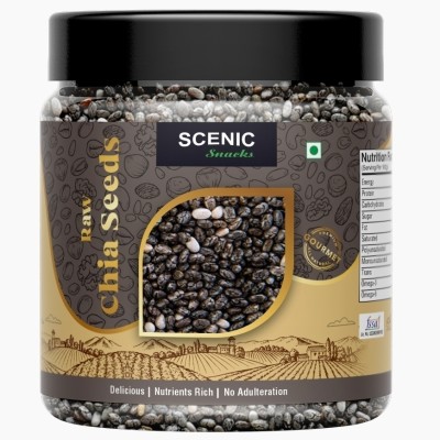 SCENIC Snacks Raw Chia Seeds for weight loss with Omega 3,Fiber & Calcium Rich|Nutritious Rich Chia Seeds(400 g)