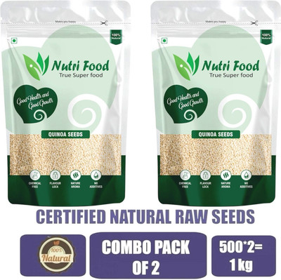 Nutri food Nutri Food Organic Quinoa | Gluten Free | Diet Food for Weight Loss Quinoa Seeds(2 x 500 g)