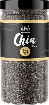 Organic Box Raw Chia Seeds For Eating Unroasted chia Seeds Immunity Booster, Weight loss Chia Seeds(500 g)