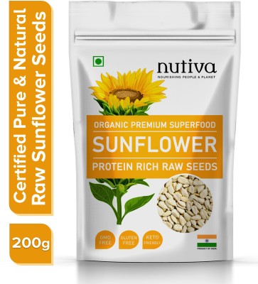 Nutiva Raw Sunflower Seeds with Goodness of Magnesium Sunflower Seeds(200 g)