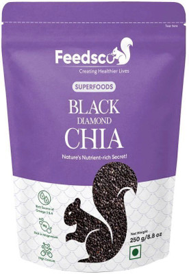 Feedsco Chia Seeds Helps in Weight Loss, Rich Protein, Fibre, Omega 3 & Antioxidant Chia Seeds(250 g)
