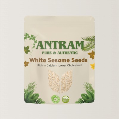 Antram Premium White Sesame Seeds | Calcium-Rich Superfood | White Sesame Seeds(250 g)