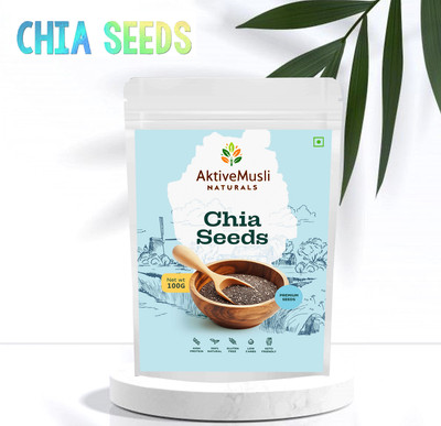 Aktivemusli Chia Seeds for Weight Management | Diet Food | Rich in Fibre Men & Women Chia Seeds(100 g)