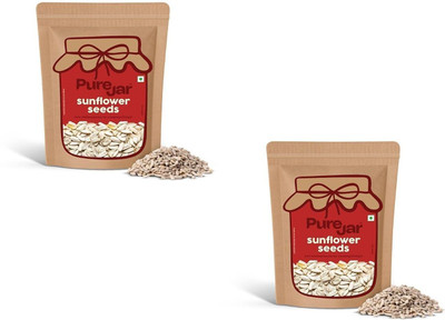 purejar Raw Sunflower Seeds For Eating. (400gm Pack) (Pack of 2) Sunflower Seeds(2 x 400 g)