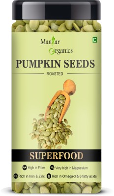 ManHar Organics Roasted Pumpkin Seeds 125gm Jar for eating-AAA Grade |Protein and Fiber Rich Pumpkin Seeds(125 g)