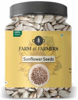 Farm & Farmers Sunflower Seeds 500GM- Premium Raw Sunflower Seeds for Eating | Diet Food | Healthy Snack Sunflower Seeds(500 g)