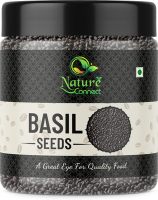 NATURE CONNECT Raw Basil Seeds Tukmariya Sabja Falooda Seeds Basil Seed for Weight Loss Basil Seeds(250 g)