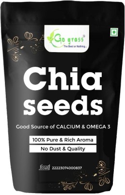 GO GRASS Chia Seed, Gluten Free, Vegan, Raw, Keto Friendly Chia Seeds(500 g)