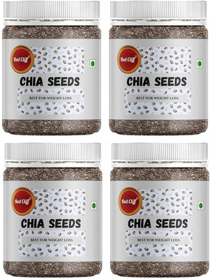 RED CLIFF Pure Chia Seeds 350gx4 | Raw, Unprocessed & Natural | Rich in Omega-3 Chia Seeds(4 x 350 g)