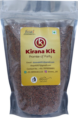 KIRANA KIT Roasted Flax Seeds (Alsi Beej) natural Source of Omega 3 (400 g) Roasted Flax Seeds(400 g)