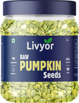 LIVYOR Raw Pumpkin Seeds for eating, Rich in Protein and Fiber Pumpkin Seeds(400 g)