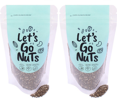 Let's GoNuts High Fibre Raw Chia Seeds for Weight Loss High in Calcium Chia Seeds(2 x 125 g)