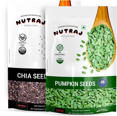 Nutraj Chia Seeds 200g & Sunflower Seeds 200g, Seeds for Eating Chia Seeds, Sunflower Seeds(400 g, Pack of 2)