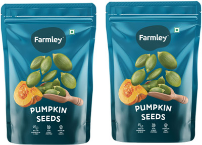 Farmley Premium Pumpkin Seeds 400g, Pack of 2, Each-200g Pumpkin Seeds(2 x 200 g)