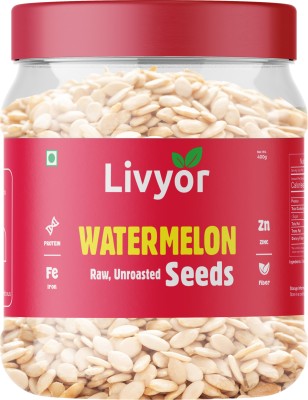 LIVYOR Watermelon Seeds for eating | Raw Magaj Watermelon Seeds(400 g)