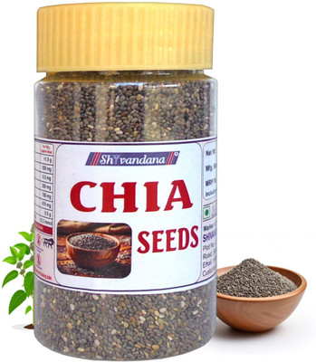 SHIVANDANA Organic Raw Chia Seeds for Weight Loss | Loaded with Omega 3, Zinc & Fiber 150 g Chia Seeds(150 g)