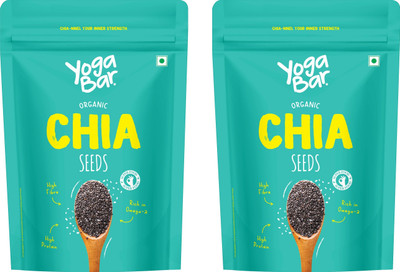 Yogabar Raw Chia Seeds Pouch for Weight loss Management Chia Seeds(2 x 250 g)