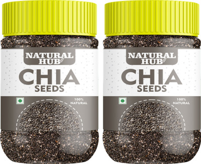 Natural Hub Chia Seeds Weight Loss with Omega 3 , Zinc and Fiber, Calcium Rich Chia Seeds(2 x 200 g)