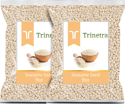 Trinetra White Sesame Seed 400Gm Each (Pack Of 2) Safed Till / Tilli (800 g) White Sesame Seeds(2 x 400 g)