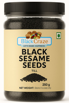crispcraze Organic Black Sesame Seeds / Black till for Protein , Fiber , Vitamin White Sesame Seeds(250 g)
