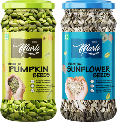SHREE MURLI Combo of Pumpkin, Sunflower 400g (200g each) |Good for Weight Loss Management| Pumpkin Seeds, Sunflower Seeds(2 x 200 g)