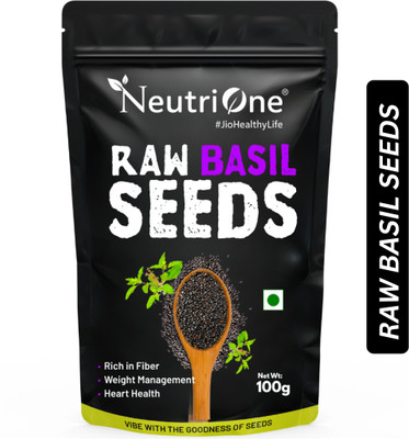 NeutriOne Basil Seeds - High Fiber & Protein | Perfect for Weight Management Basil Seeds(100 g)