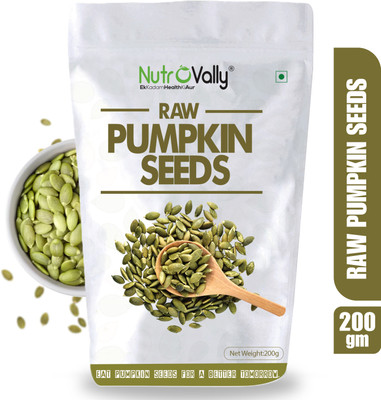 NutroVally Raw Pumpkin Seeds Loaded with Protein and Fibre Rich Superfood for Boost Immunity seed for Eating Pumpkin Seeds(200 g)