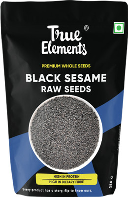 True Elements Black Sesame Raw Seeds 250g x 2 Black Sesame Seeds(2 x 250 g)