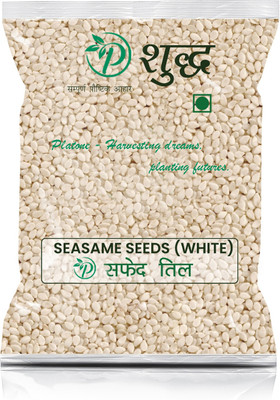 Platone Best Quality White Sesame Seed 400Gm (Pack Of 1) Safed Till / Tilli White Sesame Seeds(0.4 kg)