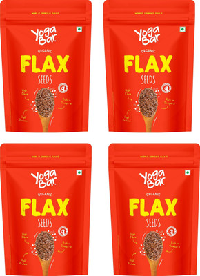 Yogabar Organic Roasted Flax Seeds rich in Omega-3 & Antioxidants Roasted Flax Seeds(4 x 250 g)