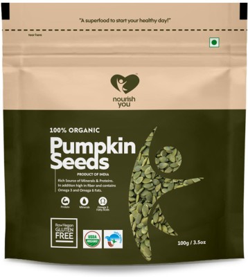 Nourish You Organic Raw Pumpkin Seeds | Rich in Protein & Fibre | Healthy | Immunity Booster Pumpkin Seeds(100 g)