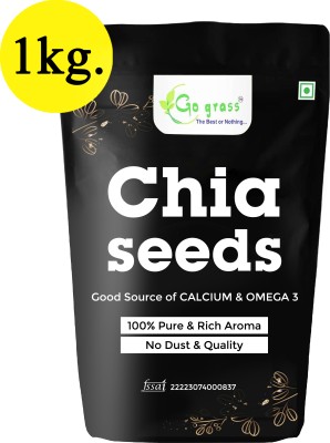 GO GRASS Chia Seed, Gluten Free, Vegan, Raw, Keto Friendly Chia Seeds(1000 g)