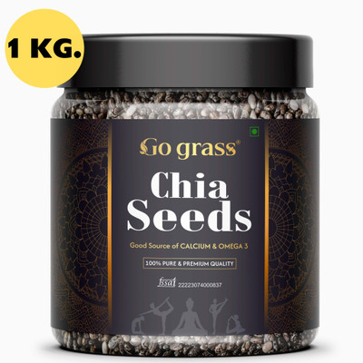 GO GRASS Chia Seed, Gluten Free, Vegan, Raw, Keto Friendly Chia Seeds  (1000 G) For Rs. 275 @ 66 %