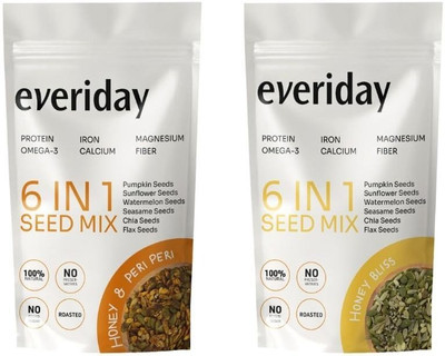 Everiday Honey Peri Peri & Honey Bliss Roasted 6-in-1 Super Seed Mix Combo Mixed Seeds(2 x 125 g)