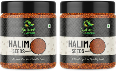NATURE CONNECT Halim Seeds | Aliv Seeds | Asaliya Seed [Jar Pack] 300 Grams Each Garden Cress Seeds(2 x 300 g)