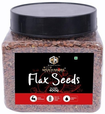 Muchmore Raw Unroasted Flax Seeds for Eating Rich with Fiber for Weight Management - 400 G Brown Flax Seeds(400 g)