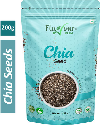 Flavour Veda Raw Chia Seeds for Weight Loss with Omega 3 , & Fiber, Calcium Rich Chia Seeds(200 g)