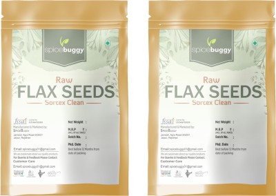 SPICEBUGGY Flax Seeds for Weight Loss Rich in Protein Fiber and Omega 3 Golden Flax Seeds(500 g)