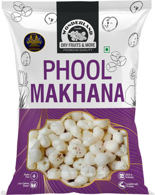WONDERLAND Jumbo Size Phool Makhana / Ful Makhana) Lotus Seed Pop / Gorgon Nut Puffed Kernels Lotus Seeds(Makhana)(250 g)