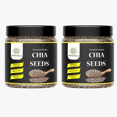 JOYFUL BELLY Raw Chia Seeds For Weight Loss (200gm*2) | Combo Seeds For Eating | High Protein Chia Seeds(400 g, Pack of 2)