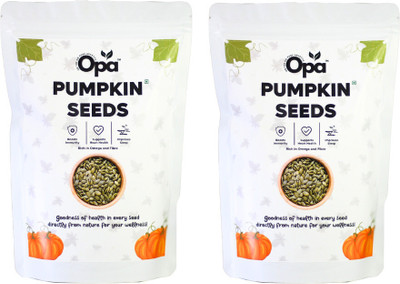 OPA Premium Seeds for Protein Rich Healthy Diet Snacks Rich in Protein Pack of 2 Pumpkin Seeds(2 x 400 g)