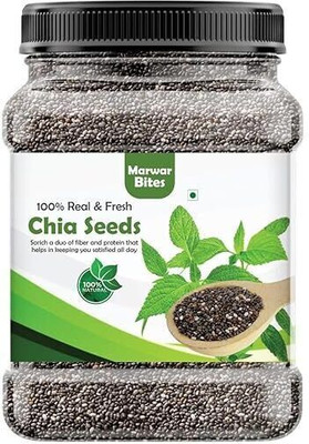 Marwar Bites Chia Seeds - Seeds for Weight Management | Rich in Calcium, Protein & Fibre Chia Seeds(1 kg)